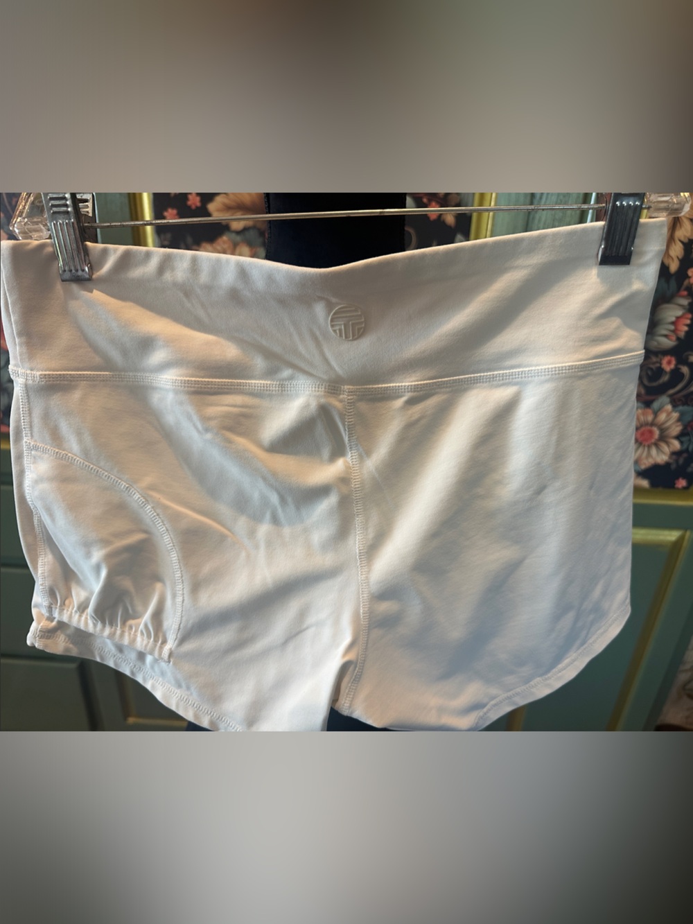 Tory Sport White Athletic Shorts with Logo